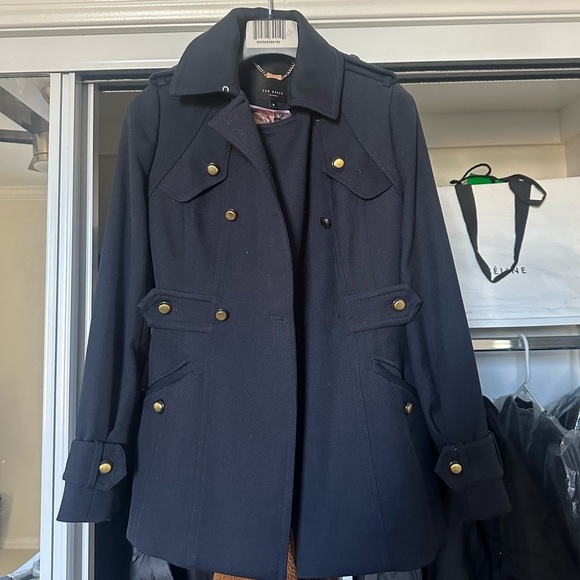 Ted Baker Jackets & Blazers - Ted Baker Navy Jacket with Gold Accents